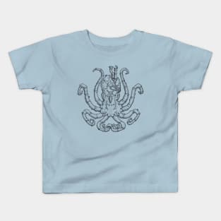 Steampunk Octopus Ink Drawing Kids T-Shirt